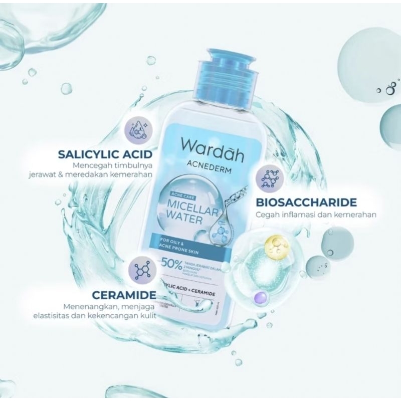 Wardah Acnederm Micellar Water AC 100 ml / micellar water / wardah