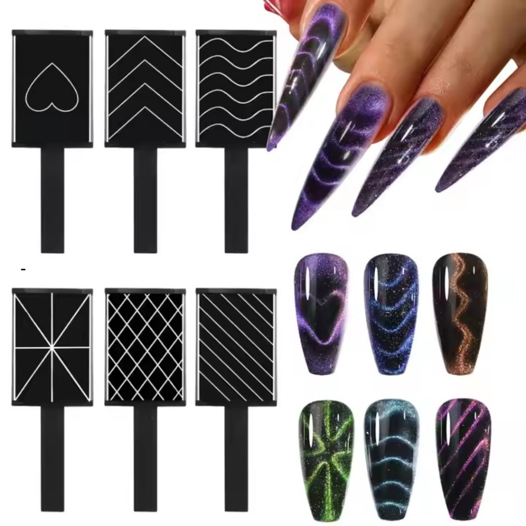 Magnet Nail Art Cat Eyes UV Gel Manicure / Magnet Love CatEye / Magnet Garis Cateye / Magnet Bentuk 