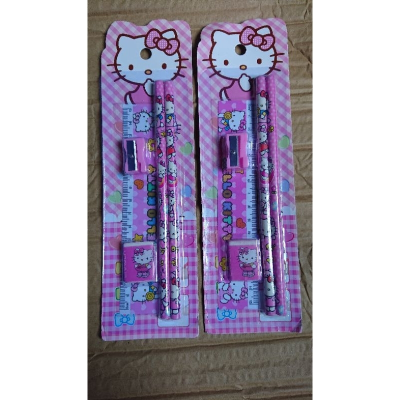 

Stationery Set 5 in 1 Alat Tulis Anak Sekolah / Set Alat Tulis Anak Karakter hello kitty