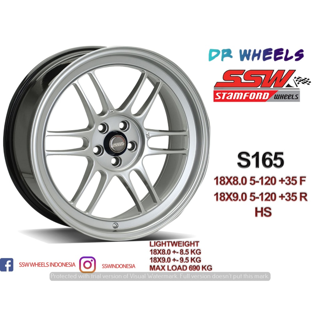 Velg mobil enkei model rpf1 ring 18 untuk mobil bmw w205 bmw seri 5 dll warna hyper silver