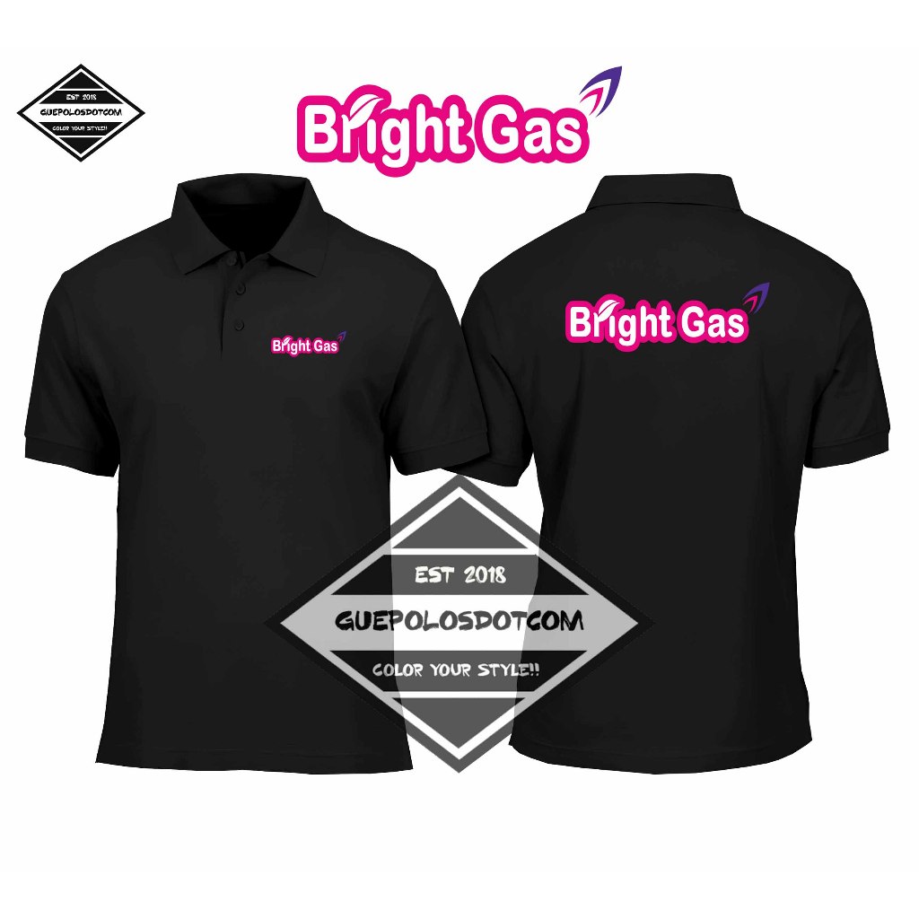 POLOSHIRT BERKERAH BRIGHT GAS - Baju Berkerah Bright Gas - POLO BRIGHT GAS KEREN - GUEPOLOS