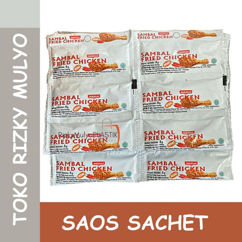 

Saos Fried Chicken Indofood 24sachet 8gr / Saus Sambal Ayam Crispy
