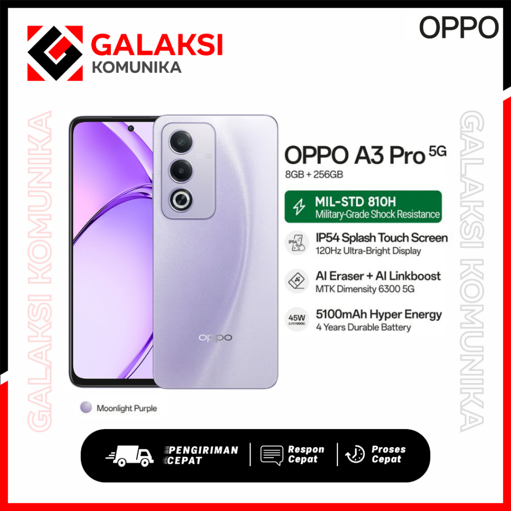 OPPO A3 PRO 5G RAM 8/256 GB | OPPO A 3 PRO 5G RAM 8/256 GB GARANSI RESMI OPPO INDONESIA