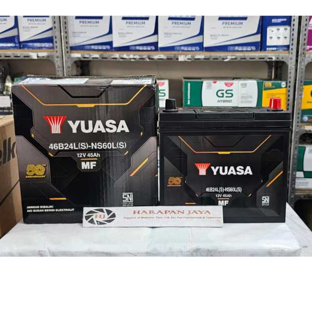 AKI MOBIL YUASA MF NS60LS / 46B24LS (45 AH) KERING