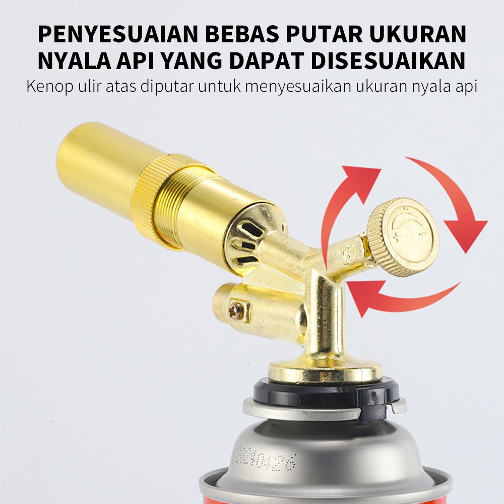 Kepala Flame Gun Torch Kuningan Pemantik - Portable Gas Torch Kepala Gas Flame Gun Torch Kuningan