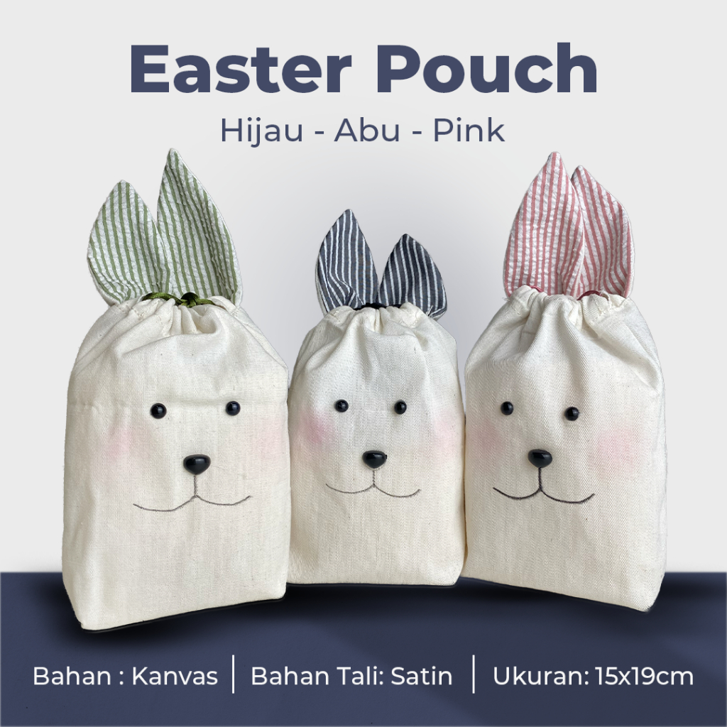 Pouch Serut Natal & Paskah / Drawstring Pouch Christmas & Easter Edition / Tas serut hampers serbagu