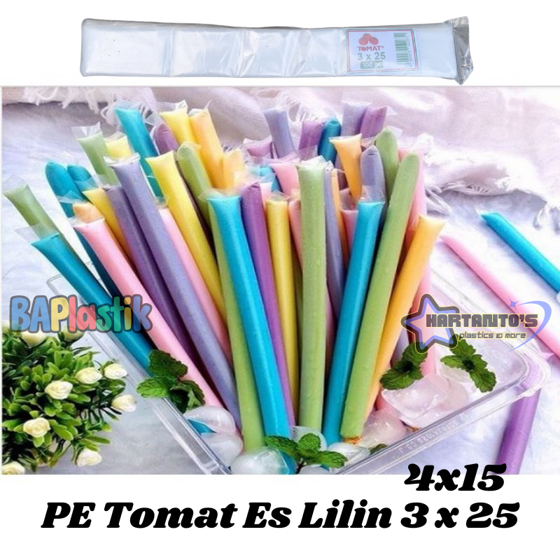 Plastik Es Lilin TOMAT 100 gr Plastik Es Pensil Es Mambo