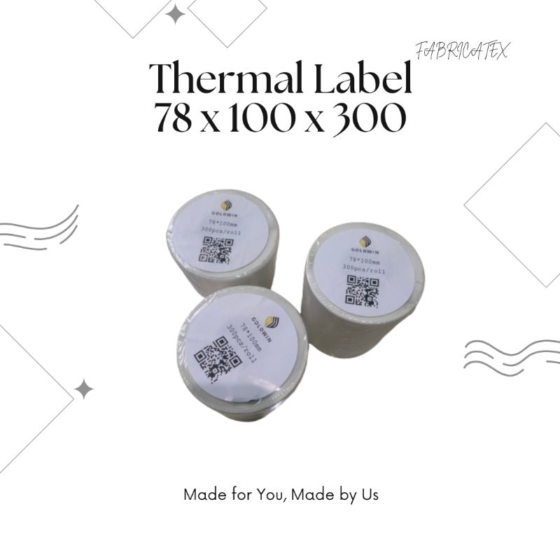 

Thermal label 78 x 100 x 300 pcs 1 roll
