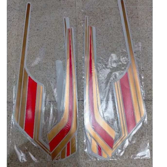 STRIPING LIST STIKER YAMAHA RXS TAHUN 1982 STIKER RX SPESIAL 1982 READY STOK gold merah