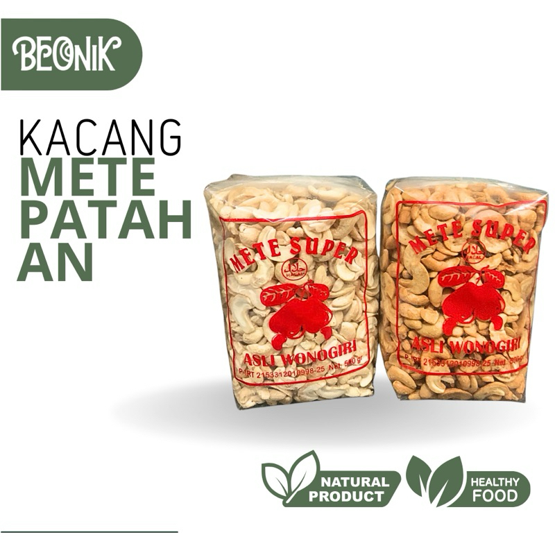 

Kacang Mete Patahan Asli Wonogiri 500 GR
