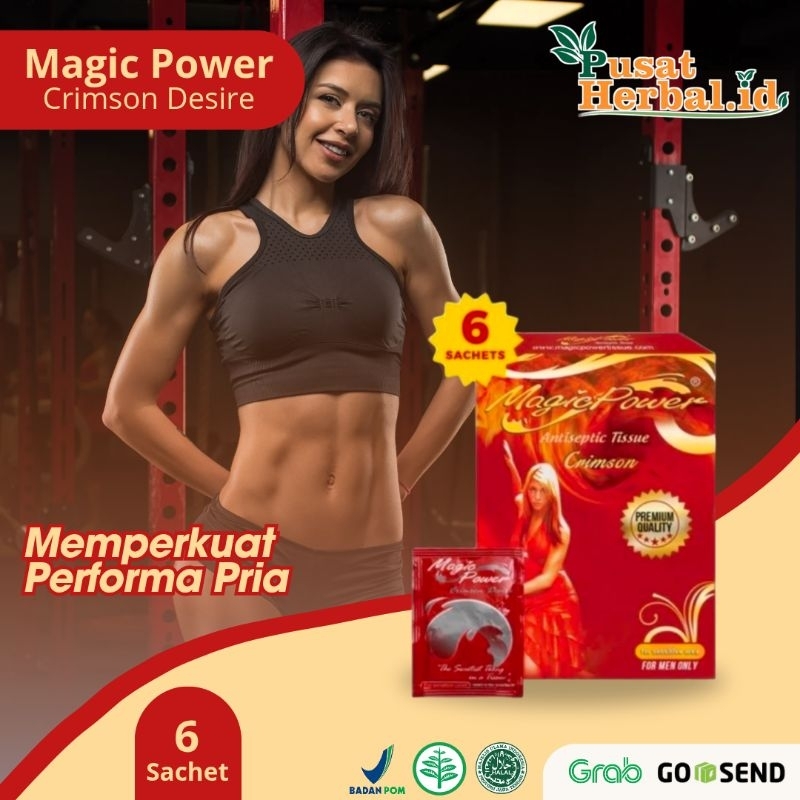 Tisu Magic Power Merah Crimson Desire Isi 6 Sachet | Tisu Magic Tahan Lama | Tissue Magic Pria | Tis
