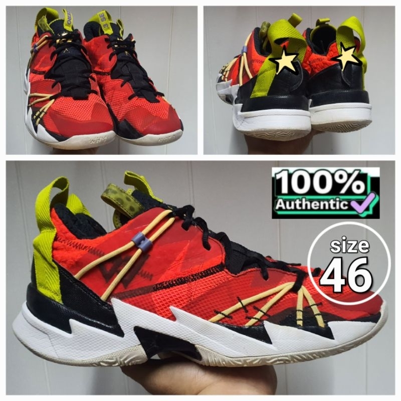 Sepatu Basket Why.Not Zer0.3 size 46 Red second Preloved shoes
