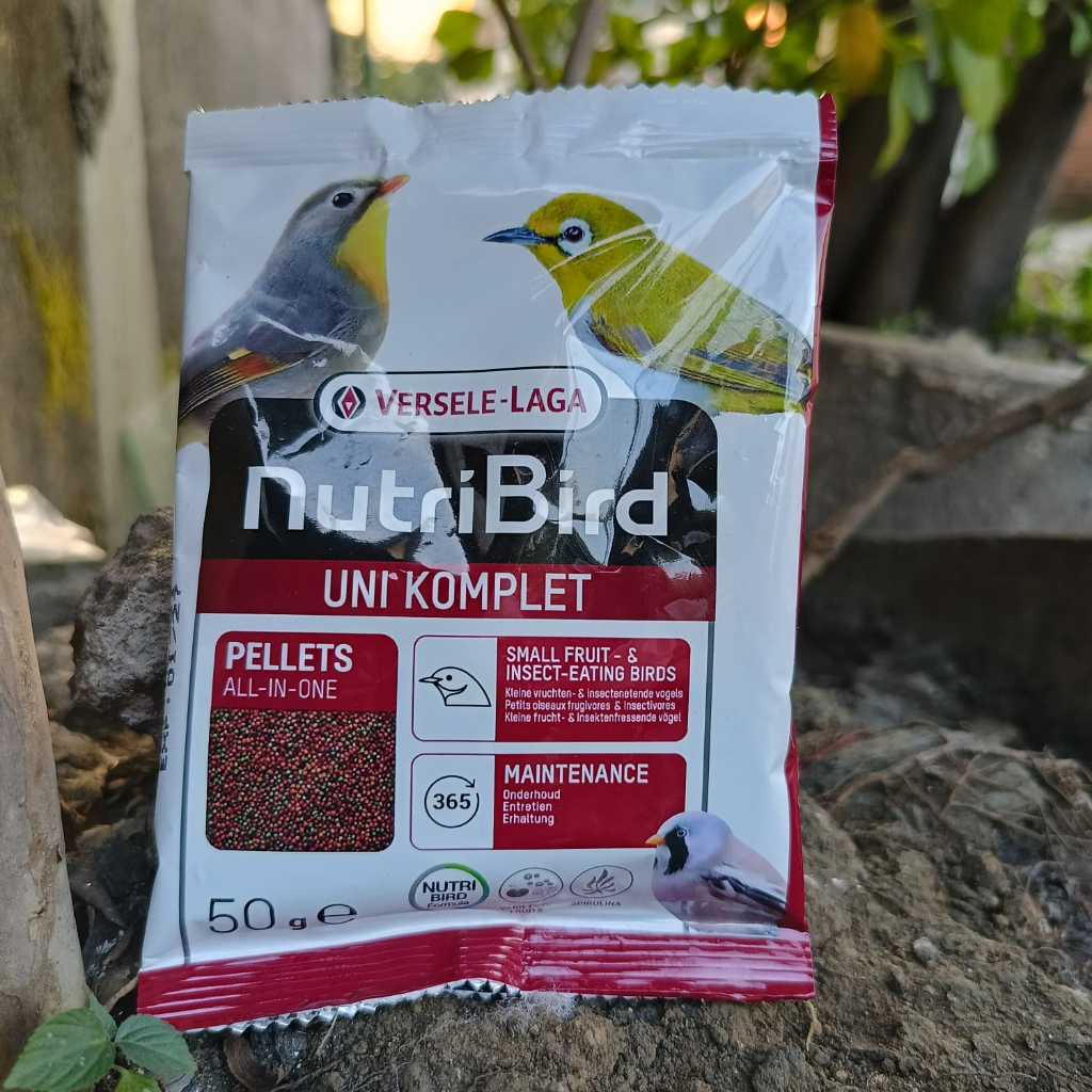 NUTRIBIRD UNI KOMPLET 50gram VOER IMPORT PAKAN BURUNG PLECI MURAI CIBLEK TLEDEKAN PRENJAK