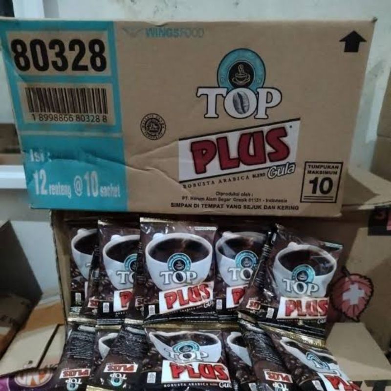 

TOP KOPI PLUS 1Dus isi 12Renceng @10 sachet