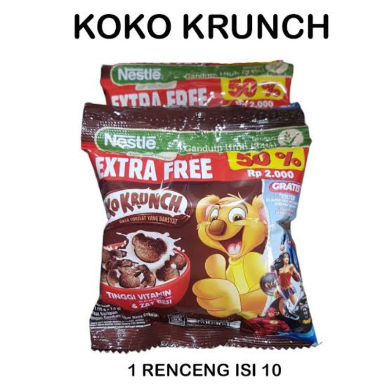 

KOKO KRUNCH CEREAL NETTO 1 RENCENG 10 PCS X 15 GR