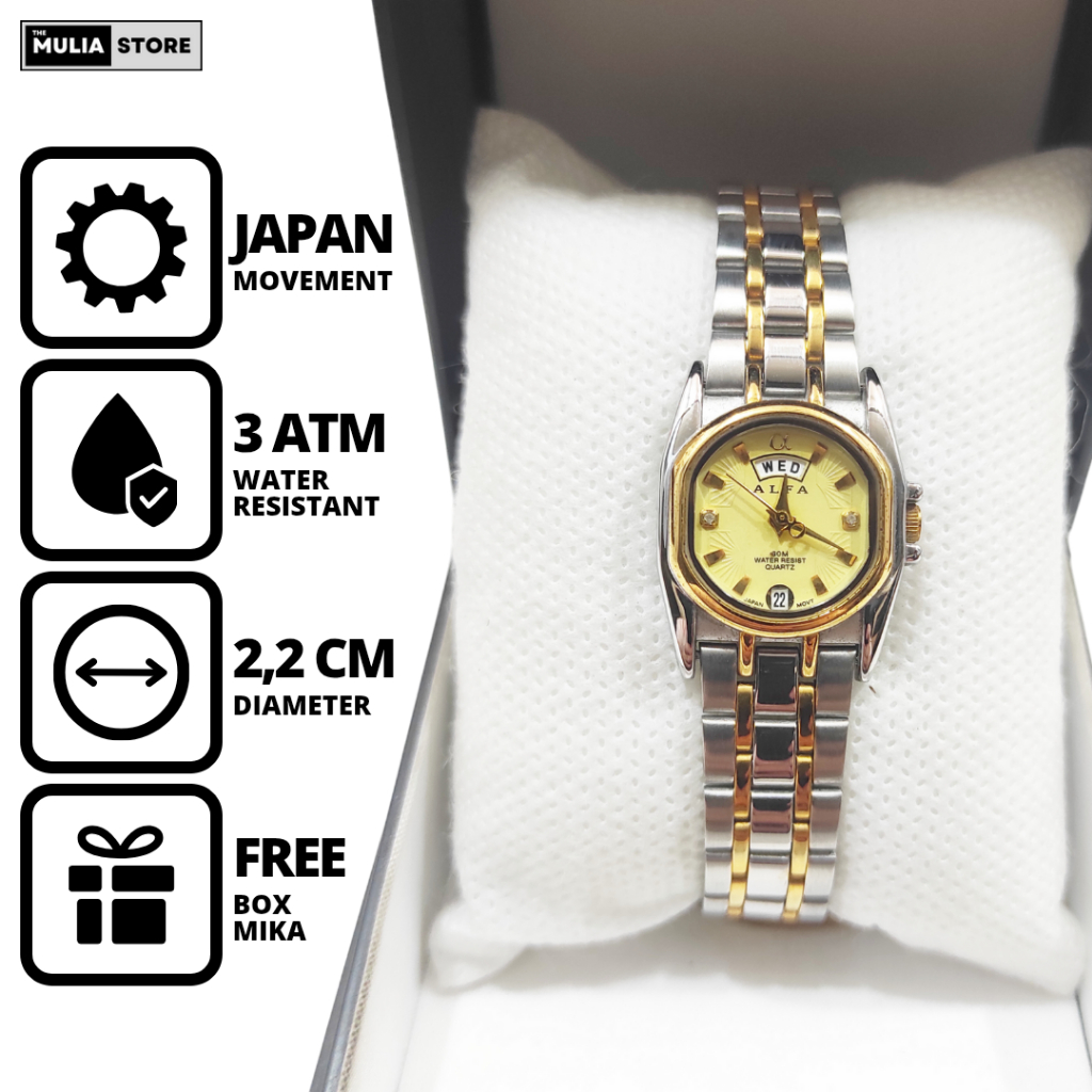 ALFA Jam Tangan Wanita Alfa Hari Tanggal Analog