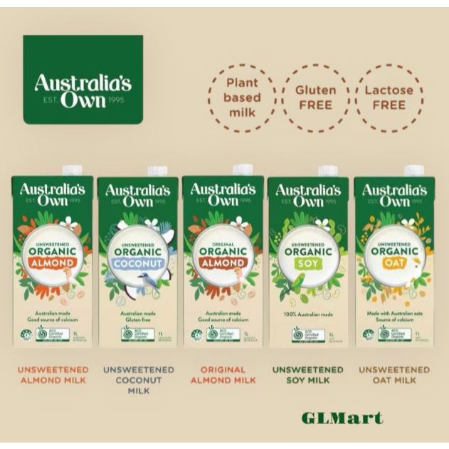 

Organic Almond Soy Coconut Milk Australia’s Own 1L / Susu Vegan Gluten Free