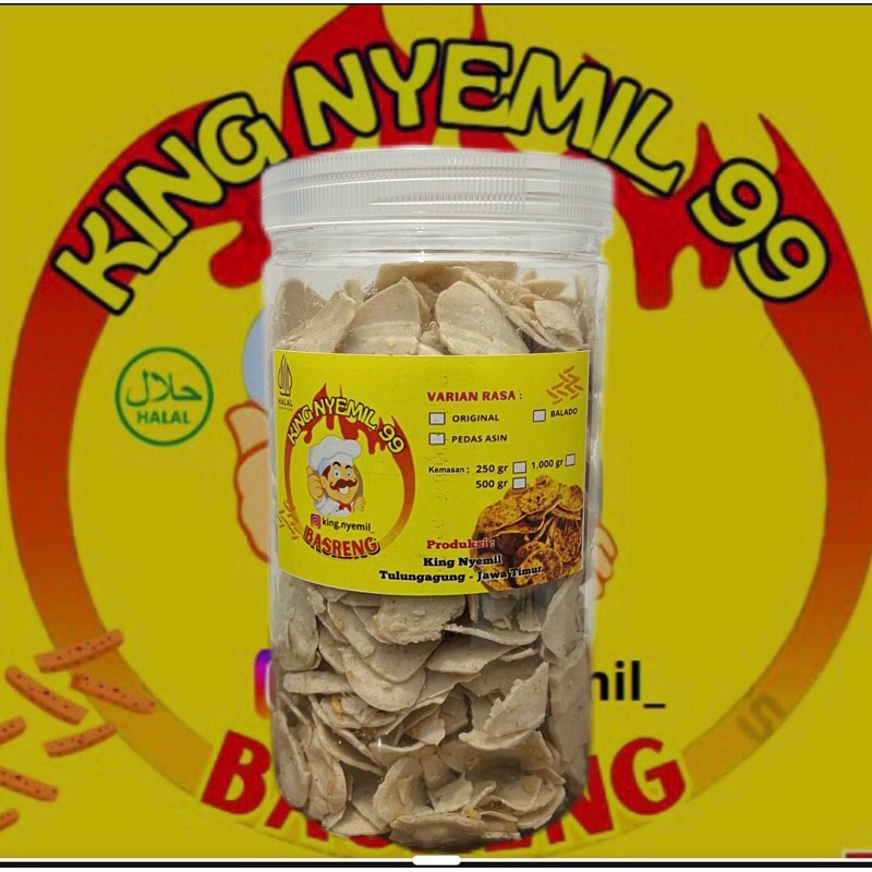 

Basreng Original Ayam bawang Toples 1000ml