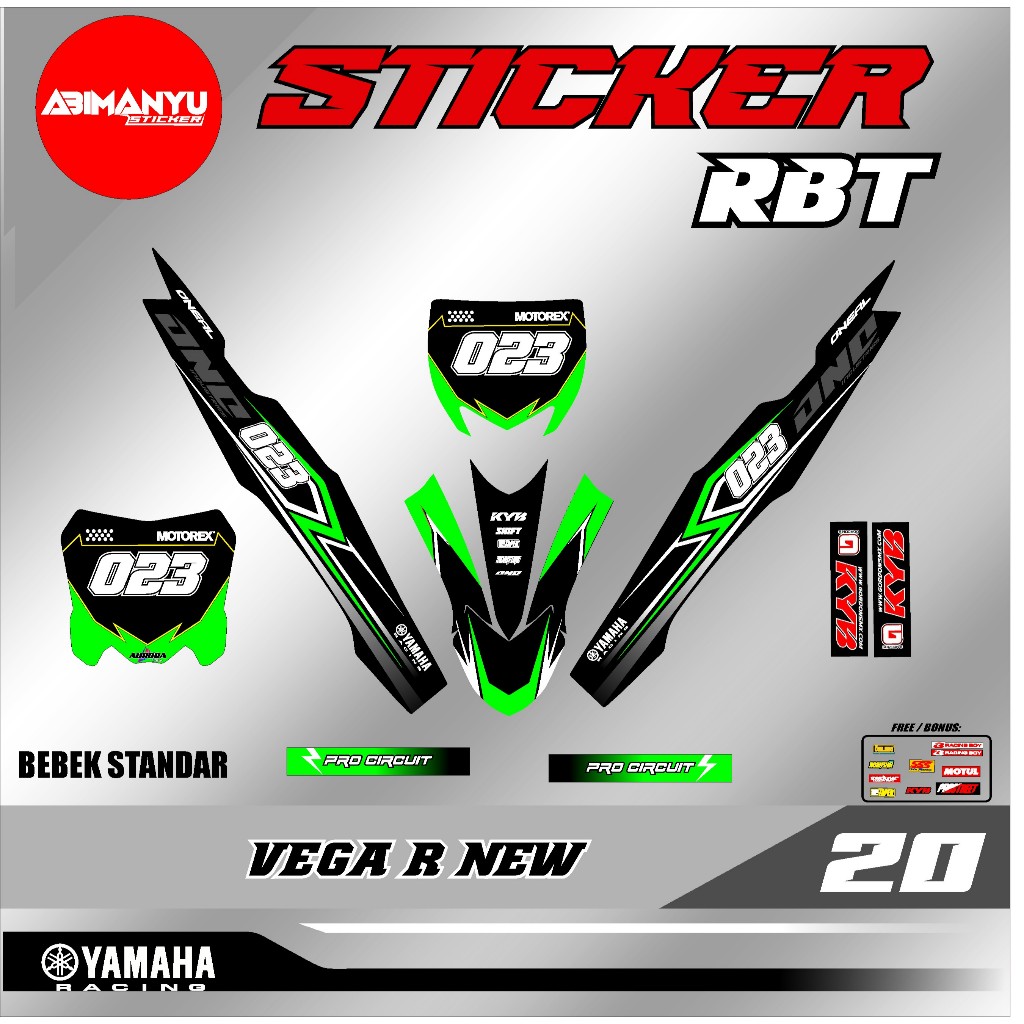 Sticker SETRIPING Semi Fullbody Rbt VEGA R NEW Rbt Motor Trabas ABM / Stiker Rbt VEGA R NEW 20