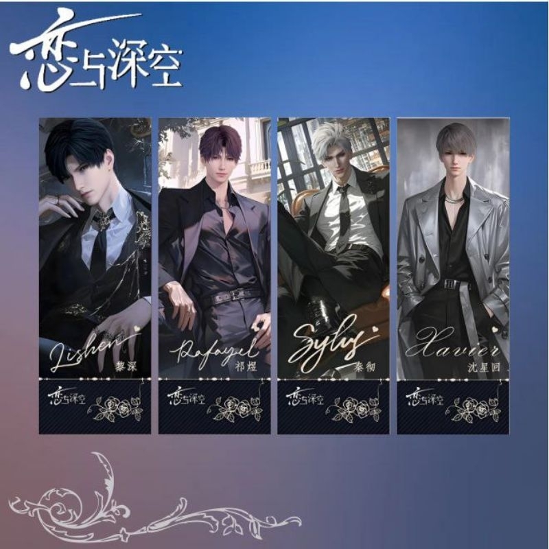 

Hologram UV Laser Ticket Double Sided Bookmark Anime Love And Deepspace Anime Gambar Dua Sisi Lucu Kece