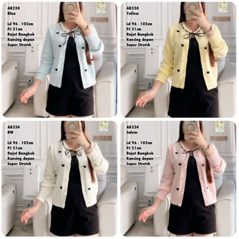 A8324-Atasan Rajut Bangkok/Cardigan rajut/Knit Top Bangkok/Atasan Rajut wanita