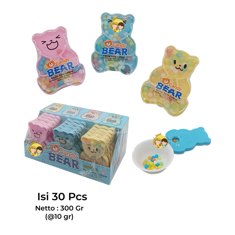 

GROSIR - Permen Bear 30 X 10 Gr Rasa Buah Candy Beruang by Jadoel_Snack