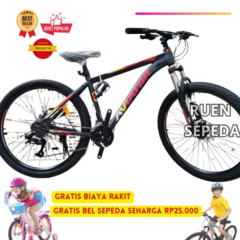 Sepeda Gunung MTB Aviator AT2689 XT 2691 SR Alloy 26 Inch