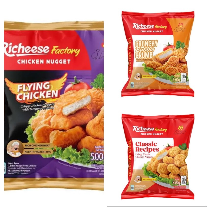 

Richeese Factory Chicken Nugget | Nugget Ayam Richeese | Bubble Crumb 250gr / 500gr