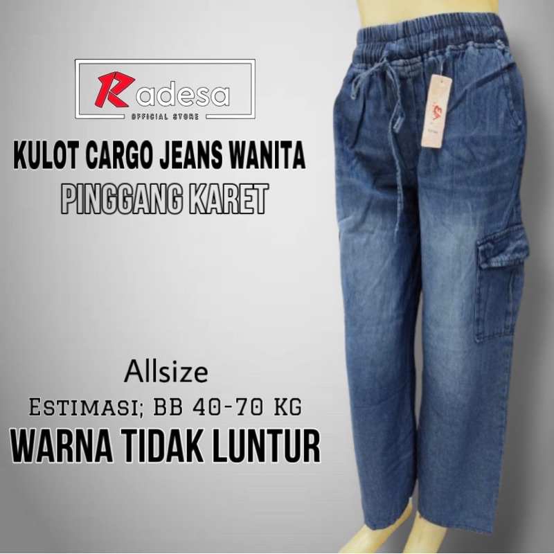 Celana kulot Cargo Wanita Pinggang Karet // Celana Kulot Wanita // Celana Cargo Wanita // Celana Jea