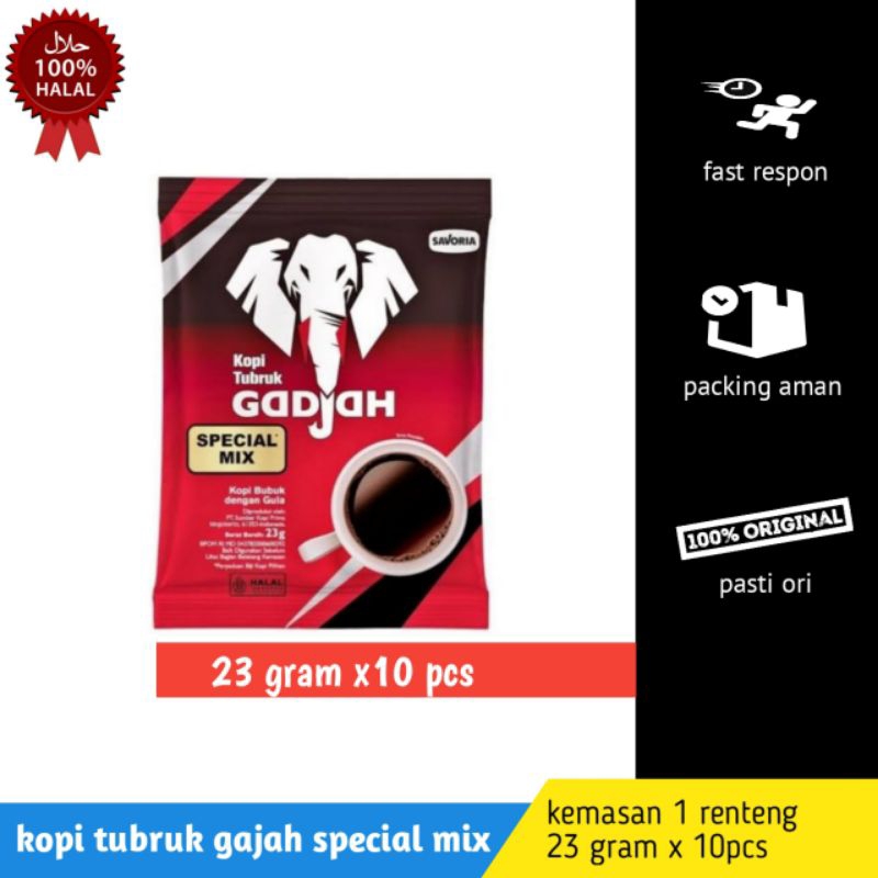 

kopi tubruk gajah special mix (1 renteng isi 10pcs)