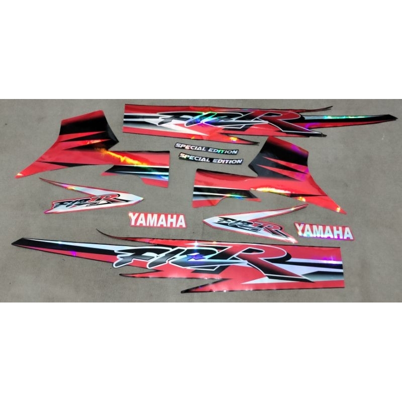 striping fiz R merah hologram