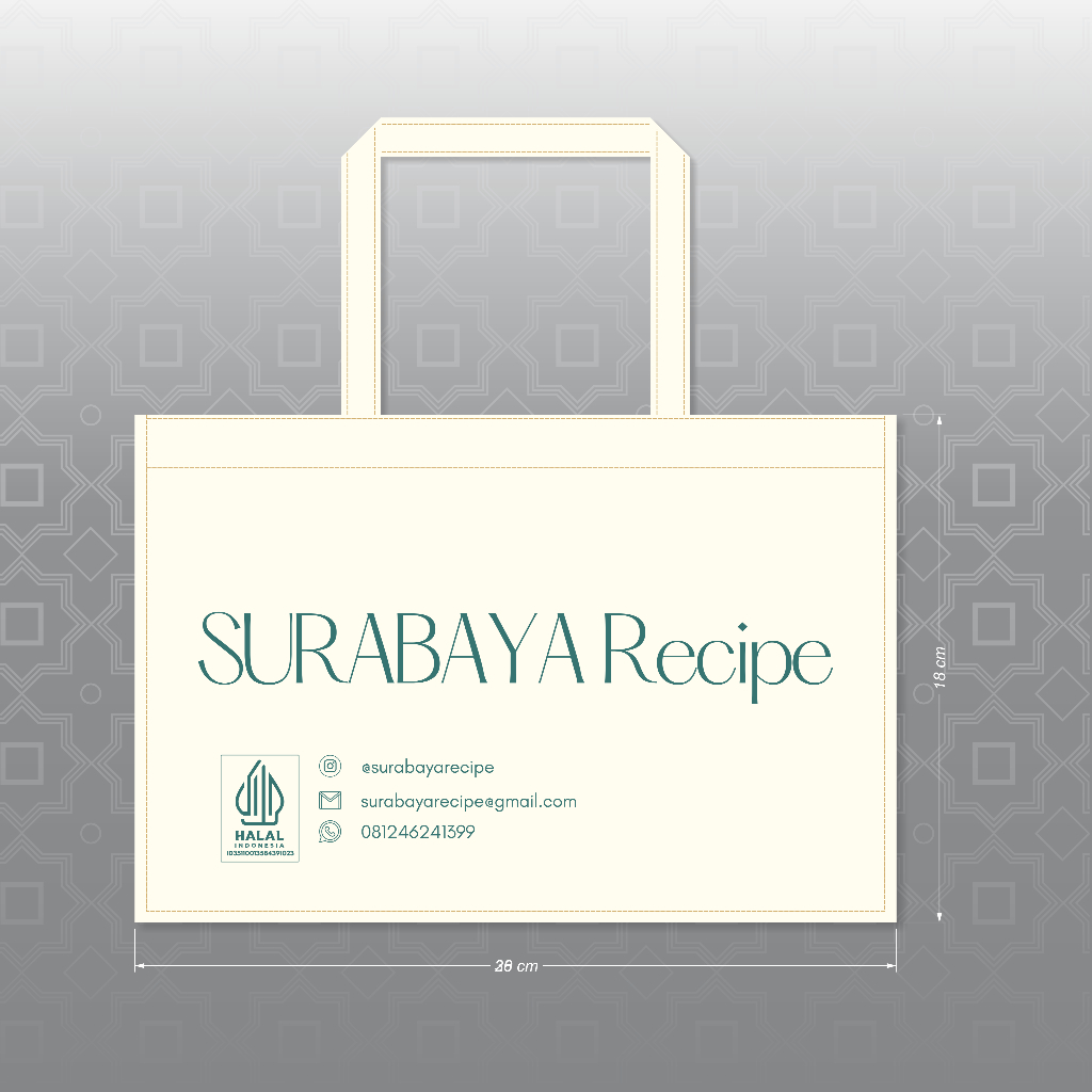 

Goodie Bag Spunbond Uk 28cm x 23cm x 18cm Box Cookies Plus Sablon 2 Sisi