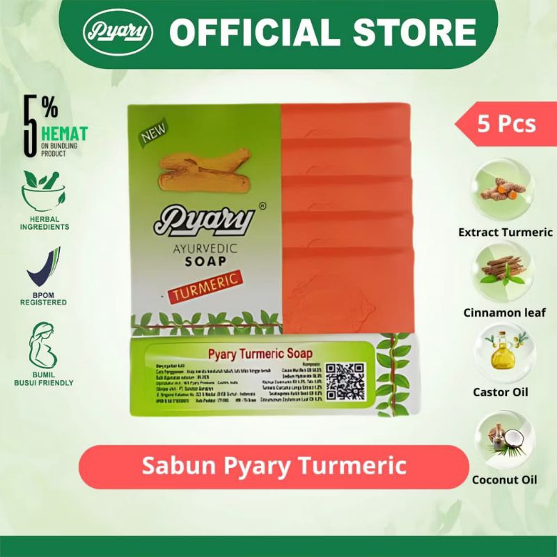 PYARY TURMERIC SOAP 75GR || SABUN ARAB PYARY || SABUN ARAB PYARY TURMERIC