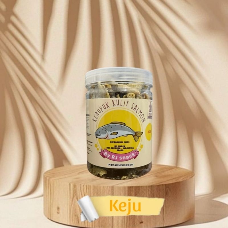 

Keripik Kulit Ikan Salmon Rasa Keju Kemasan Premium 110gr Salmon Skin Chips Cheese