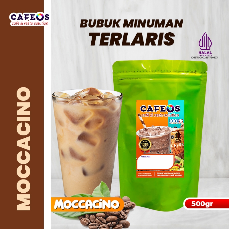 

[CAFEOS] Bubuk Minuman Kopi Premium Rasa Moccachino 3IN1 Cafeos Powder Drink Kemasan 500 gram