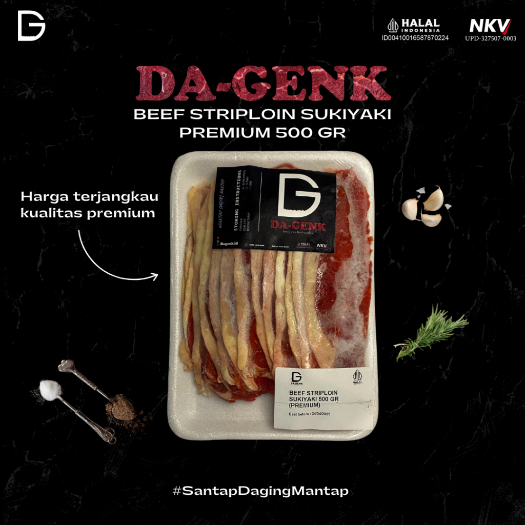 

beef striploin sukiyaki premium 500gr