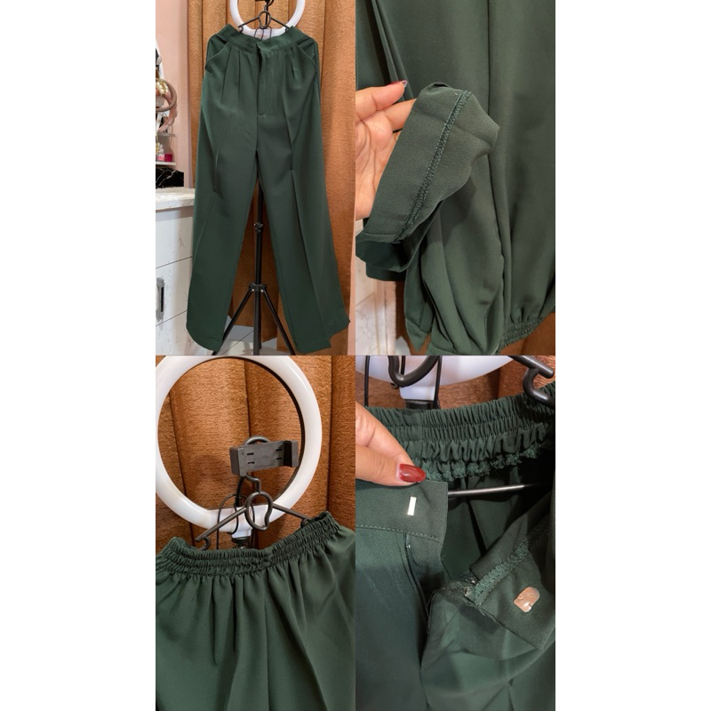 Loose Pants - Emerald Green