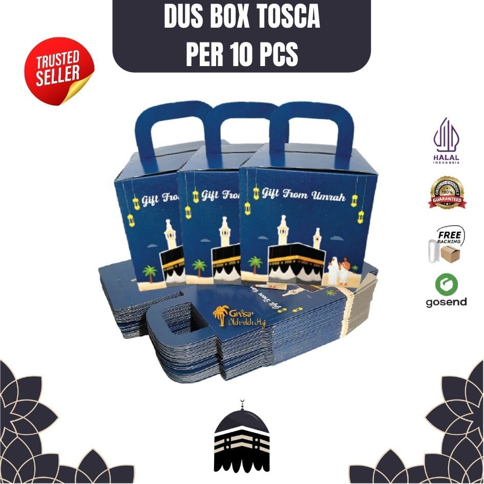 

Dus Box Kosong Kotak Tosca Oleh Oleh Haji dan Umroh Premium Paket per 10 pcs