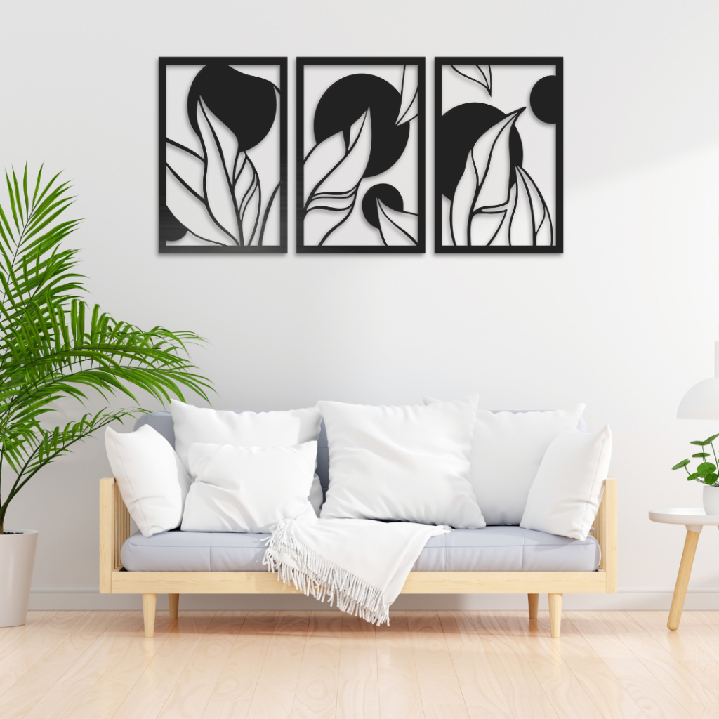 HD-10/Wall Decor Hiasan Dinding Daun Kerajinan ACP Sofa Ruang Tamu Hiasan Dinding Aesthetic ACP Mewa