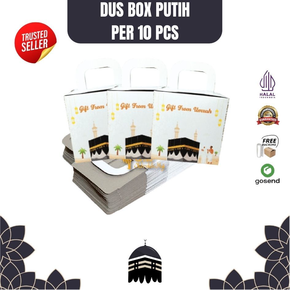

Dus Box Kosong Kotak Putih Oleh Oleh Haji dan Umroh Premium Paket per 10 pcs