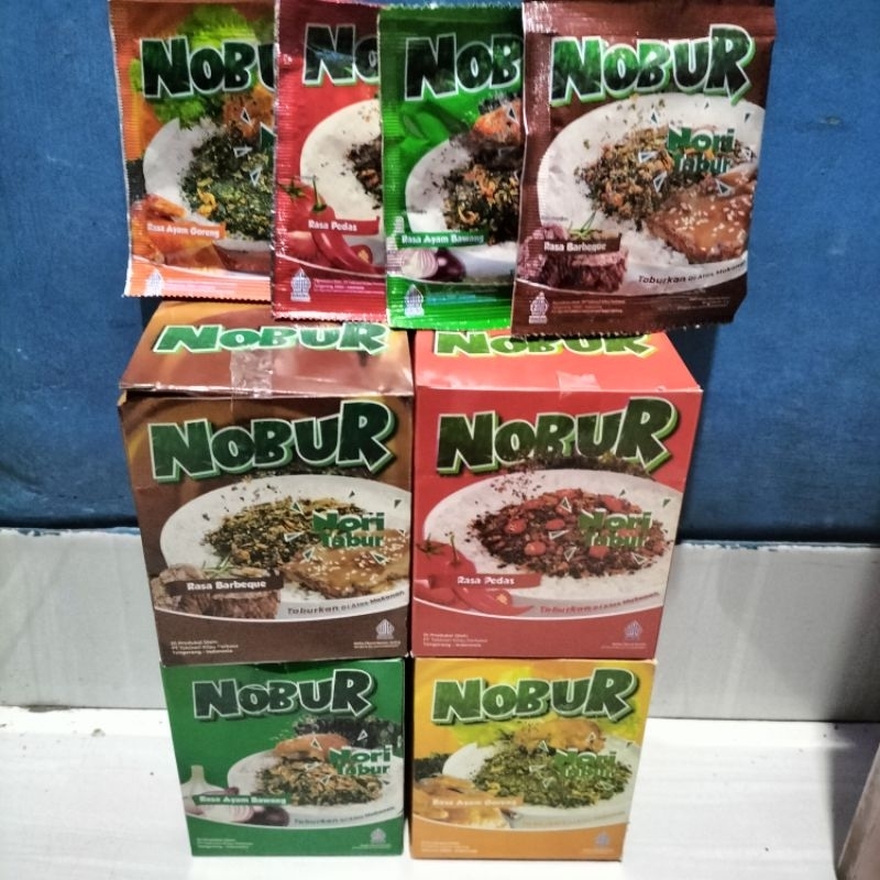 

Nori Tabur Nobur Dikirim random aneka rasa bbq pedas ayam goreng ayam bawang halal bpom.