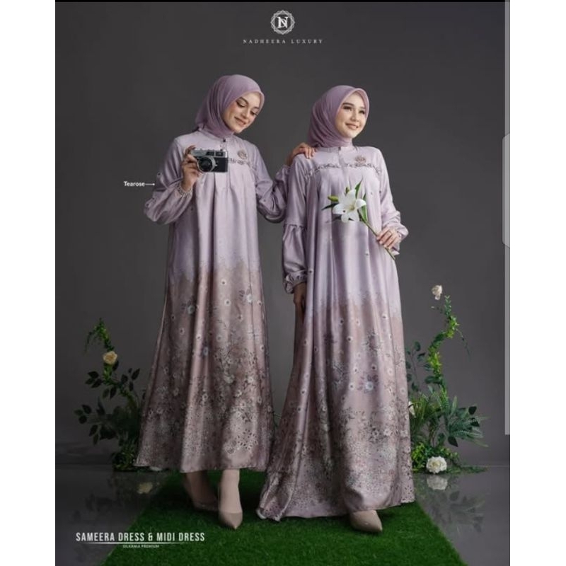 NADHEERA SAMEERA MIDI Gamis Nadheera Terbaru Wanita Terkini Muslimah
