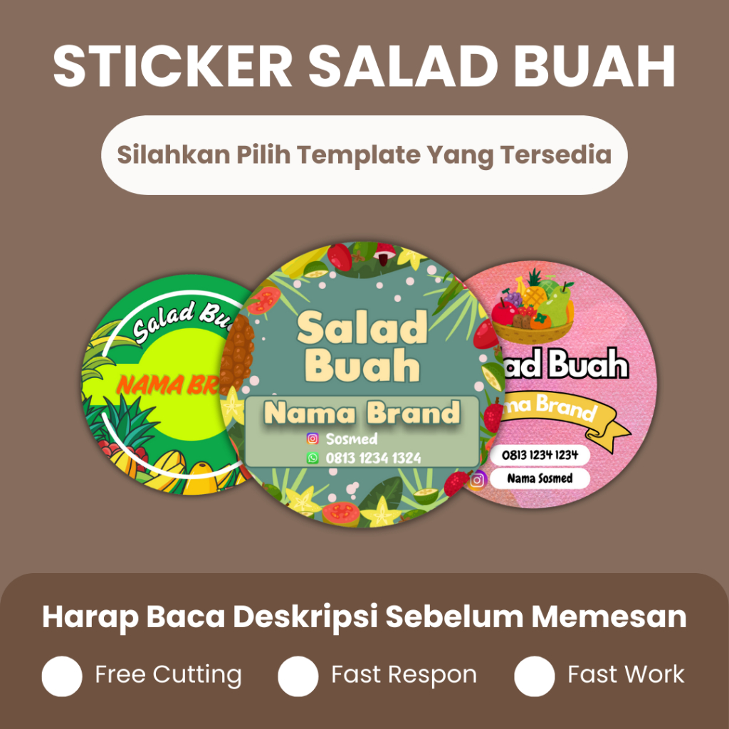 

Stiker Salad Buah - Stiker Label Salad Buah Custom