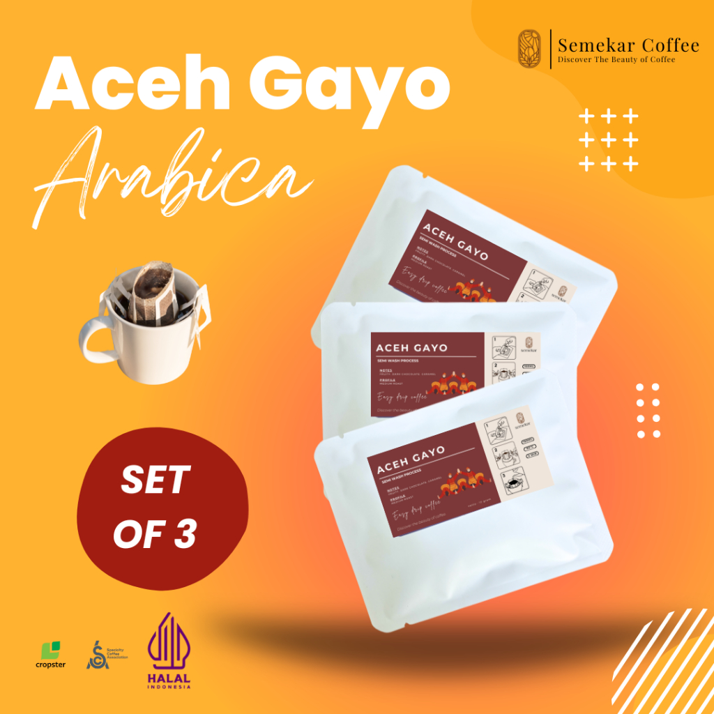 

Semekar Coffee - Kopi Drip Bag Arabica Specialty 3 Pcs/set