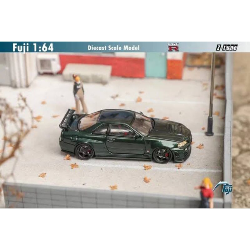 Fuji 1:64 Nissan Skyline GTR R34 Z-Tune CRS Dark Green