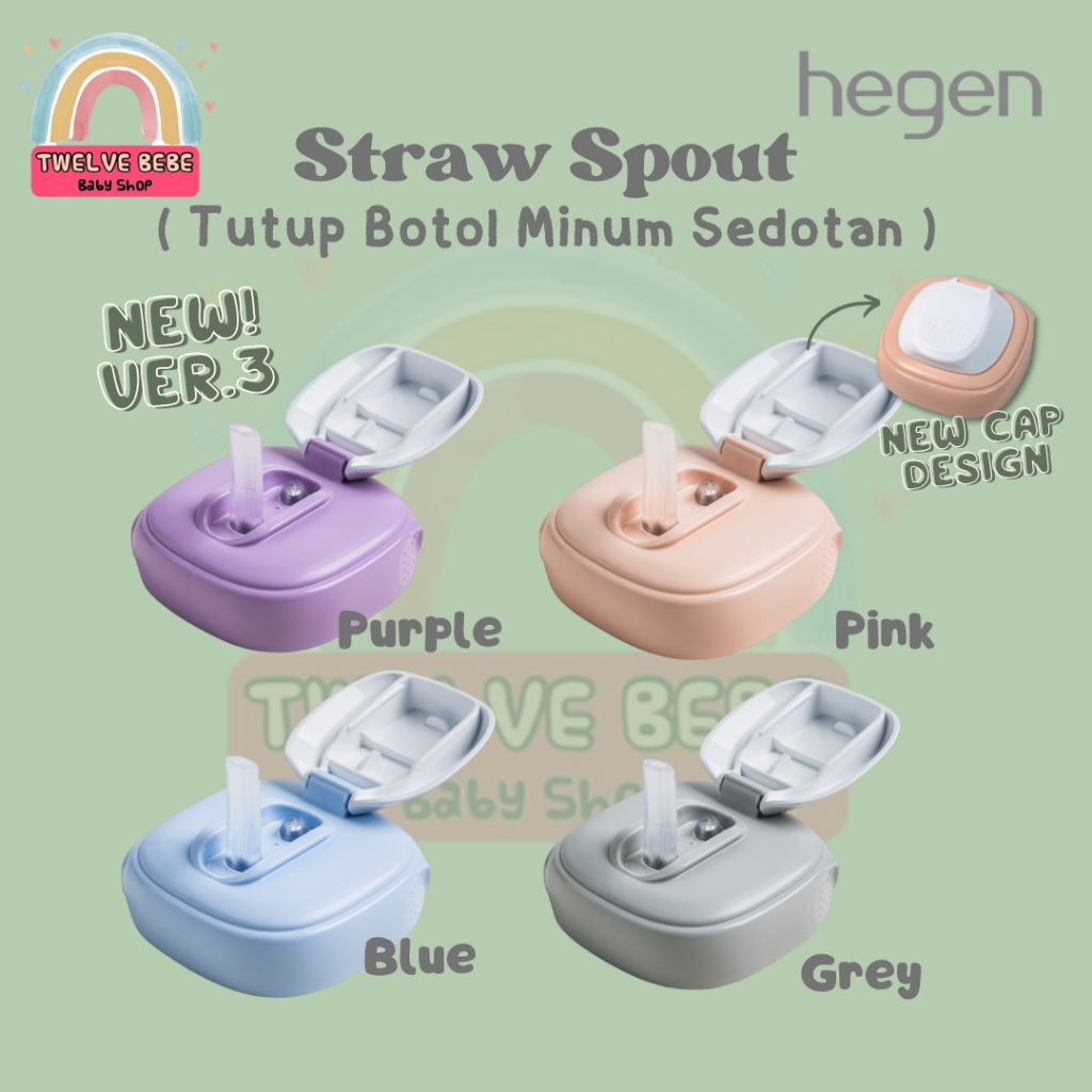 [V3] Hegen Pcto Straw Spout / Aksesoris Straw Cup Hegen / Tutup Botol Hegen Sedotan