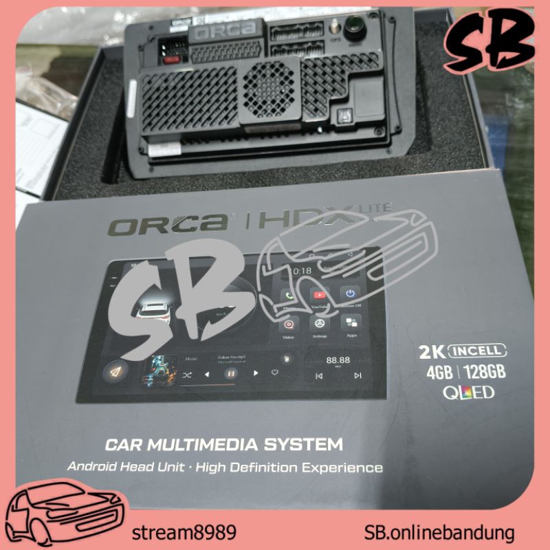 Orca Android HDX Lite QLED 2K ram 4/128 9 inch 10 inch Headunit Audio Mobil