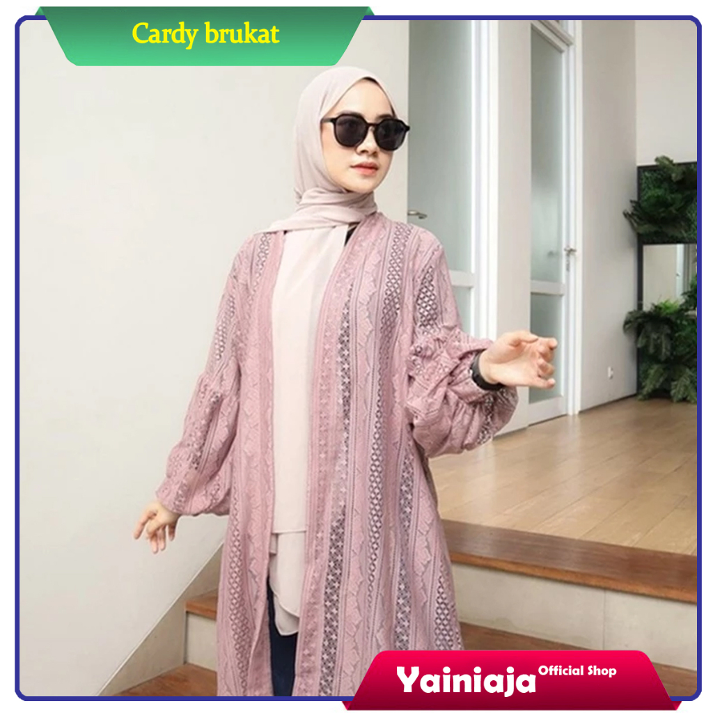 OUTER BROKAT KERUT// KARDIGAN BRUKAT // ATASAN BRUKAT KERUT // KARDIGAN OVERSIZE