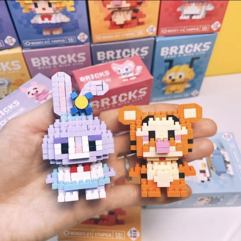Bricks Nano Mainan Lego Mini Karakter / Bongkar Pasang / Mainan Edukasi / Balok Susun