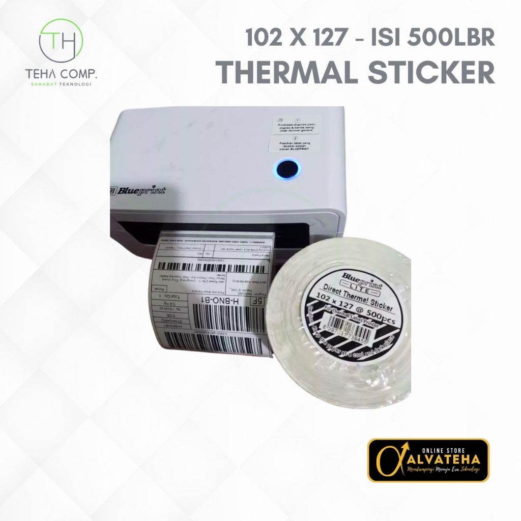 

Kertas Thermal Sticker 100 x 150 Label Pengiriman 102x127 mm 1 Roll